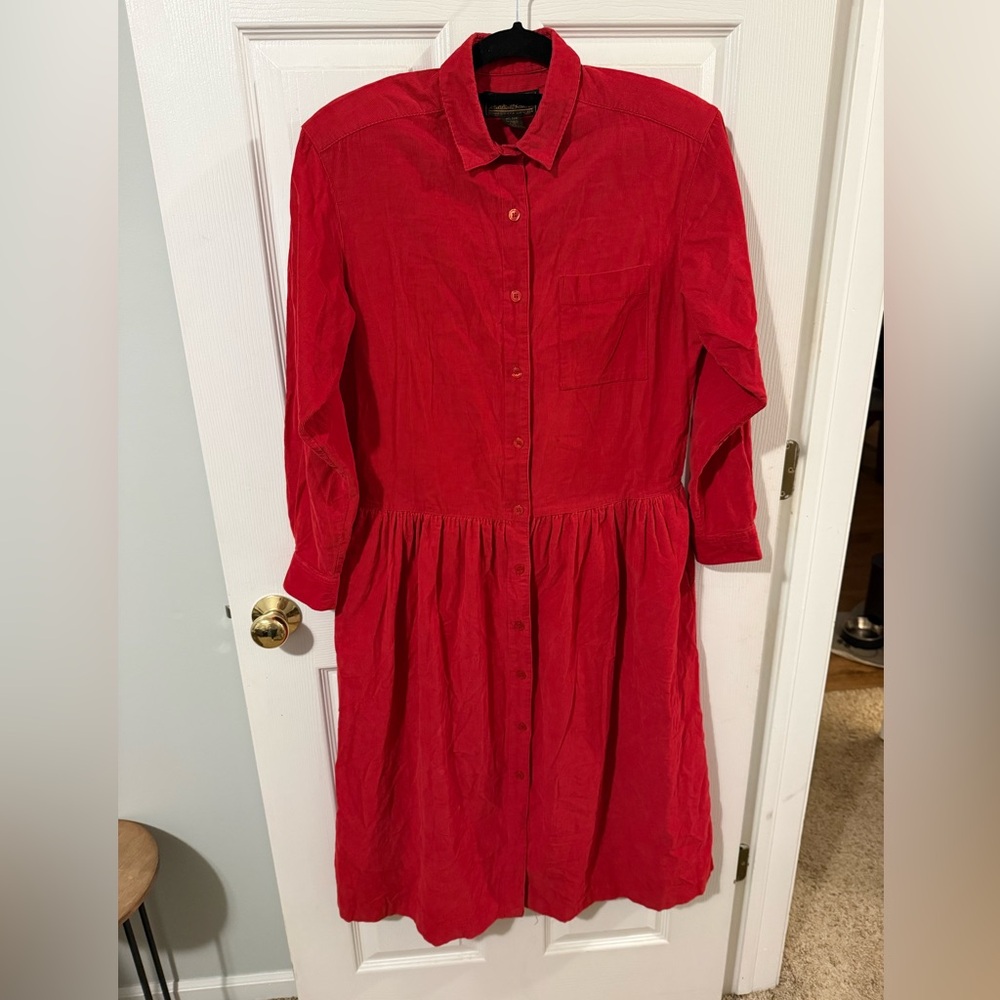Beautiful vintage red corduroy Eddie Bauer dress 🎁♥️
